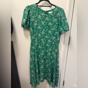 Green Floral Women's Dress